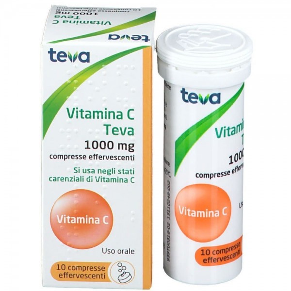 VITAMINA C TEVA 10 COMPRESSE EFFERVESCENTI 1 GR