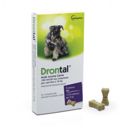 DRONTAL PLUS FLAVOUR 6 COMPRESSE - NUOVA CONFEZIONE DRONTAL MULTI AROMA CARNE 6 COMPRESSE