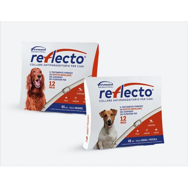 REFLECTO COLLARE 48 CM - EQUIVALENTE SCALIBOR 48 CM - PROTEZIONE FLEBOTOMI 12 MES