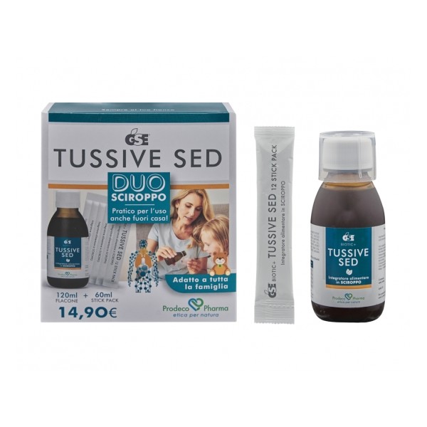 GSE TUSSIVE SED DUO FLACONE 120 ML + 60 ML STICK PACK ( 6X10 ML )