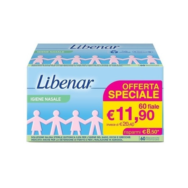 LIBENAR IGIENE NASALE ISOTONICA 60 FLACONCINI 5 ML