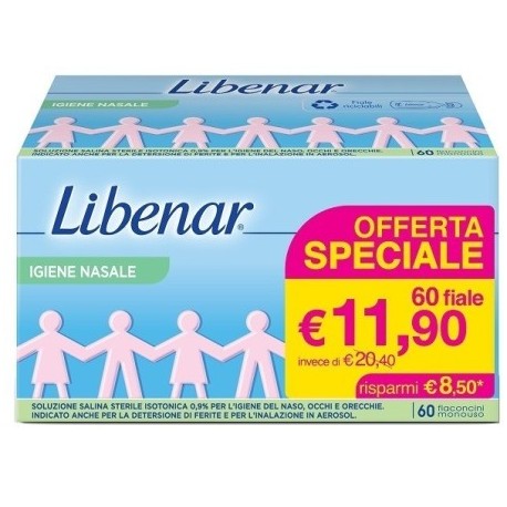 LIBENAR IGIENE NASALE ISOTONICA 60 FLACONCINI 5 ML